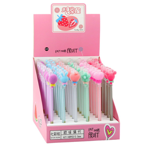 Gel Pen with Eraser, Diamond Cap, 0.5mm