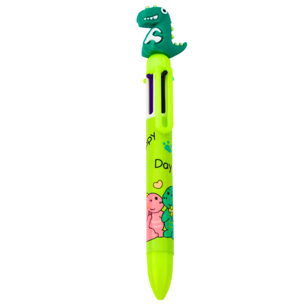 Dinosaur Figurine Pen Multicolor 0.7mm