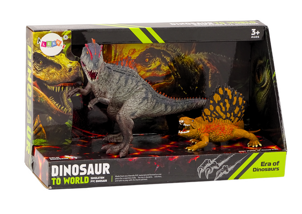 Dinosaurierfiguren Dimetrodon Allosaurus Set 2 Stück