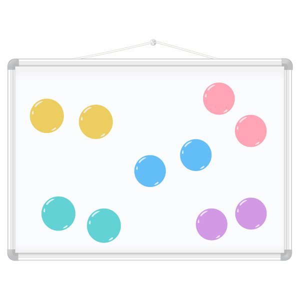 Set of Magnets for Magnetic Boards, Colorful, 10 pcs, 3 cm