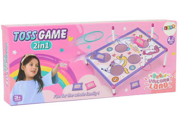 Arcade Game Hoop Bag Throw 2in1 Unicorn Board
