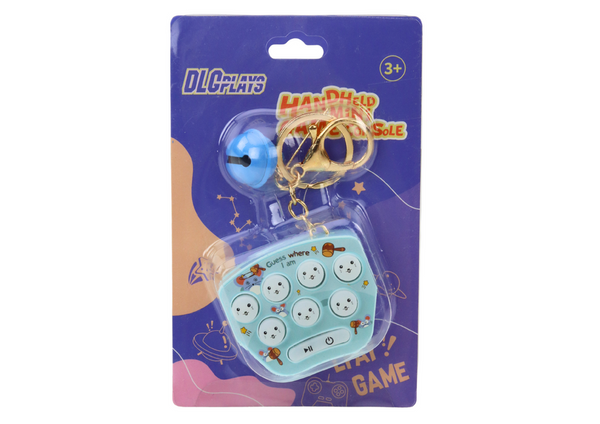 Electronic Pocket Game Keychain Pop It Arcade Blue