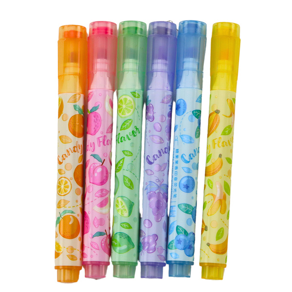 Textmarker im Stift Fruit Stamps Colorful Scented 6 Stk