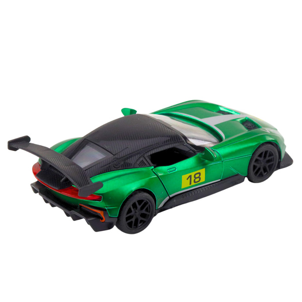 Sports Car Metal Race Drive Opening Doors Green 1:32