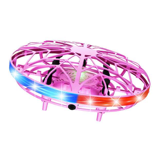 UFO-Drohne, handgesteuerte LED-Leuchten, Rosa