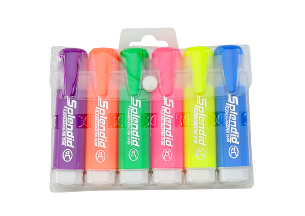 Highlighter Pen Set Pastel Colors 6pcs.