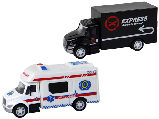 Camper Truck Ambulance Ice Cream Parlor mit Friktionsantrieb 1:87 A