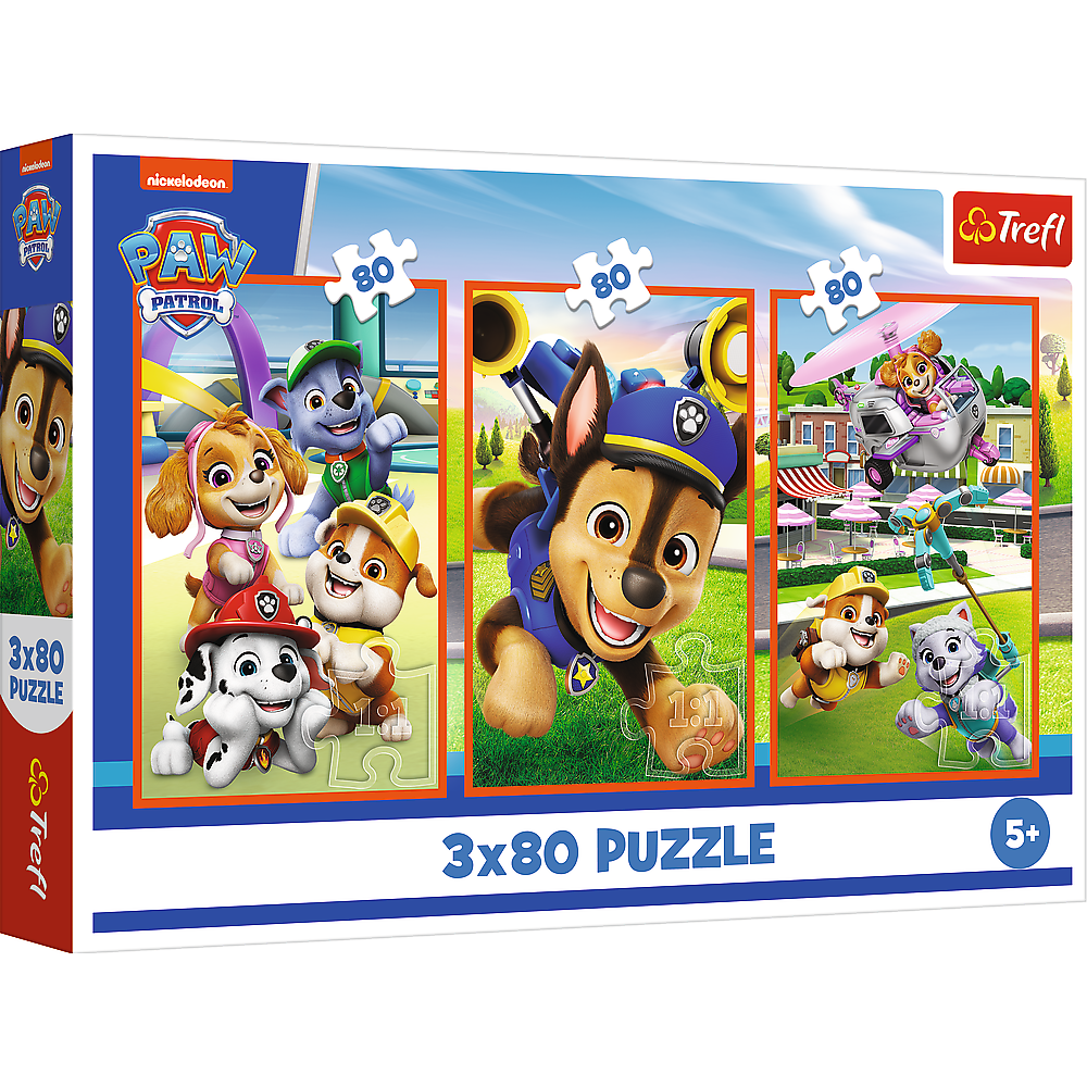 Puzzle - 3x80 - Dog Pack Paw Patrol Trefl 34886 | Toys  Jigsaw