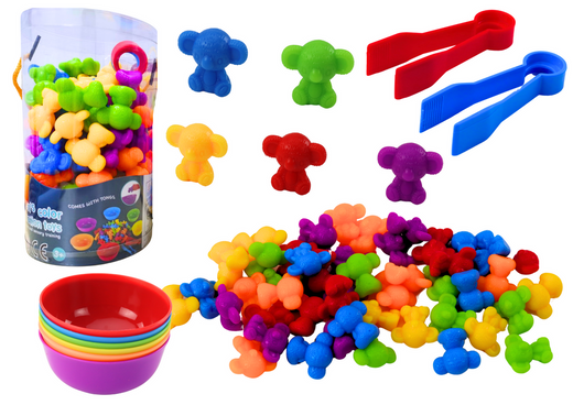 Animals Teddy Bear Frog Color Sorting Toy 36 Pieces