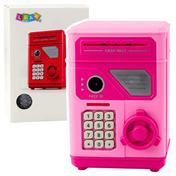 Elektroniczny Sejf Bankomat Skarbonka Na PIN Dla Dzieci Różowy