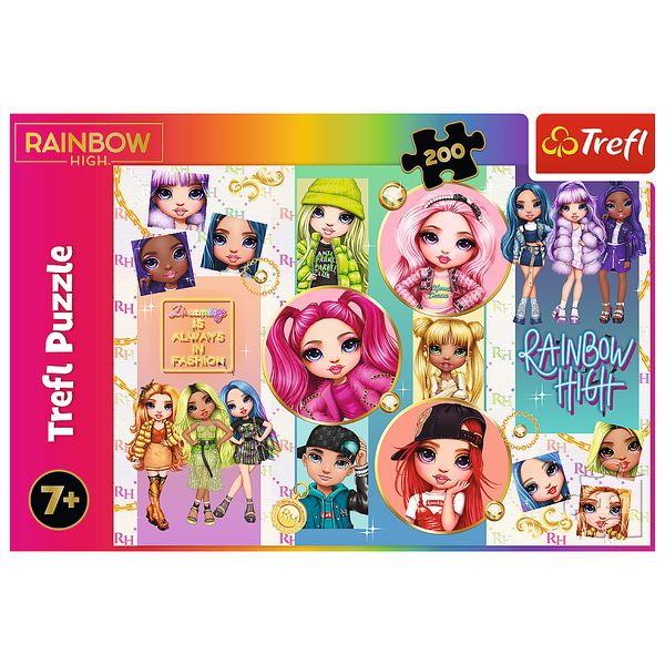 Puzzle - 200 - Przyjaźń Rainbow High - Trefl 13289