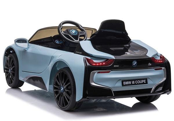 Kinderauto BMW I8 Blau Ledersitz EVA-Reifen