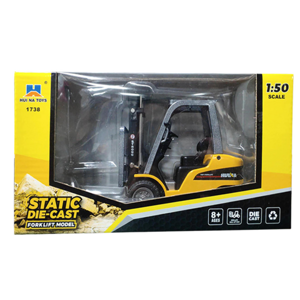 Metal Forklift Moving Forks Huina Yellow 1:50