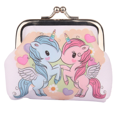 Children's Wallet Two Unicorns Metal Snap 10x9cm