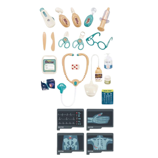 Doctor's Kit Medical Accessories X-ray ECG Lights Sounds 26 pcs.