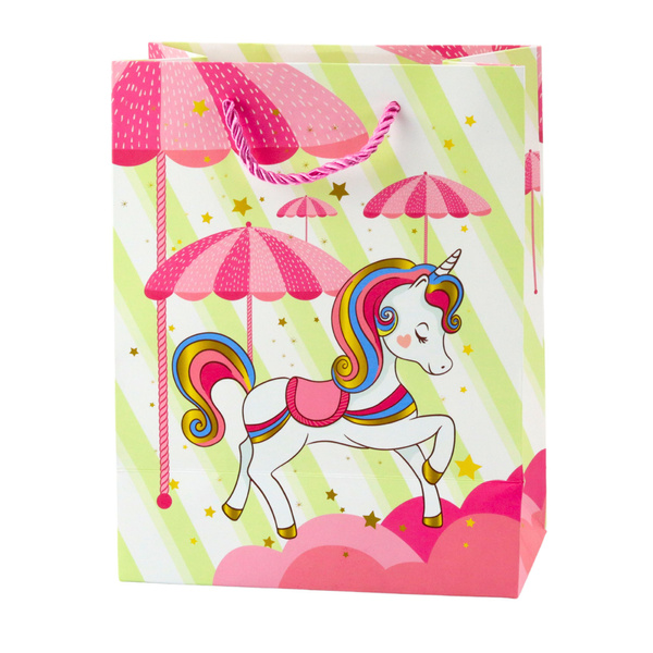 Children's Gift Bag Unicorn Colorful 23 x 16 x 10 cm