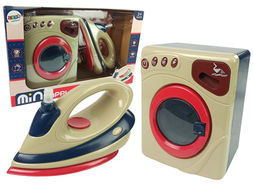 Washing Machine Iron Set Home Appliances with Batteries Sound