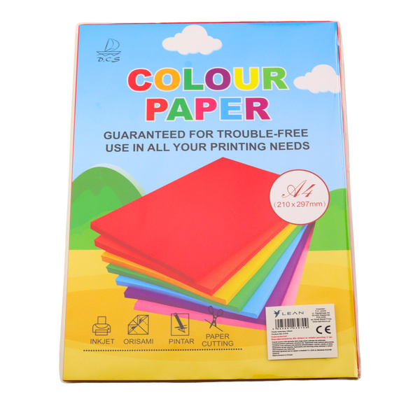 Farbiges Dekorpapier A4 zum Bedrucken von Bastelkarten 100 Stk