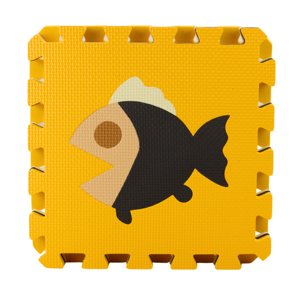 Miękkie Puzzle Mata Edukacyjna Pianka EVA Zwierzęta Brązowe 16 el.