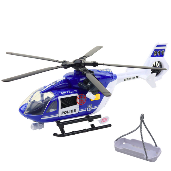 Police Helicopter Hook Stretcher Lights Sounds 1:14