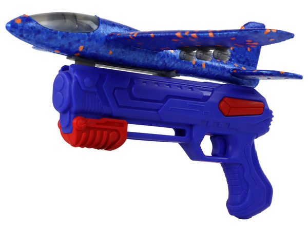 Plane Soap Bubbles Launcher Gun Blue