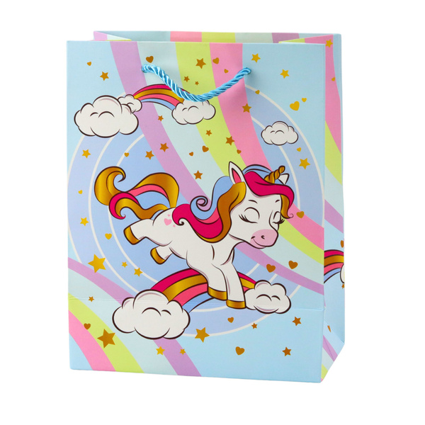 Children's Gift Bag Unicorn Colorful 23 x 16 x 10 cm