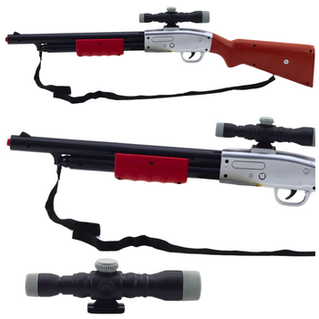 Gewehr-Schrotflinten-Requisite, Schultergurt, Zielfernrohr, braune Geräusche, 65 cm