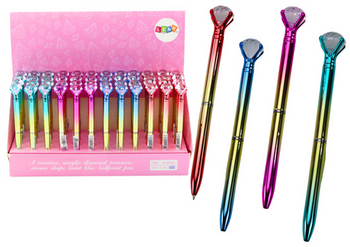 Stift mit diamantglänzendem Gold, bunter blauer Mine, 0,7 mm Mischung