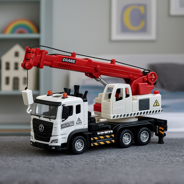 LKW mit Kran, Metallkabine, verstellbarem Ausleger, Licht- und Soundanlage