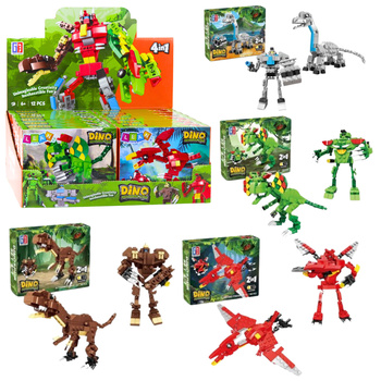 Dinosaur Robot 2in1 Construction Blocks 50-70 pcs Mix