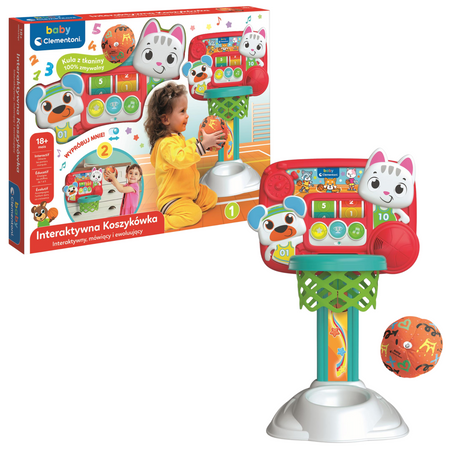 Interactive Basketball Set Kitten & Bear Polish Version Clementoni 50384 