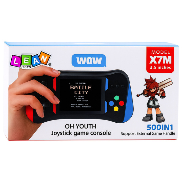 X7M Portable Electronic Console 500 Games Two-Player Mode 3.5 Inch