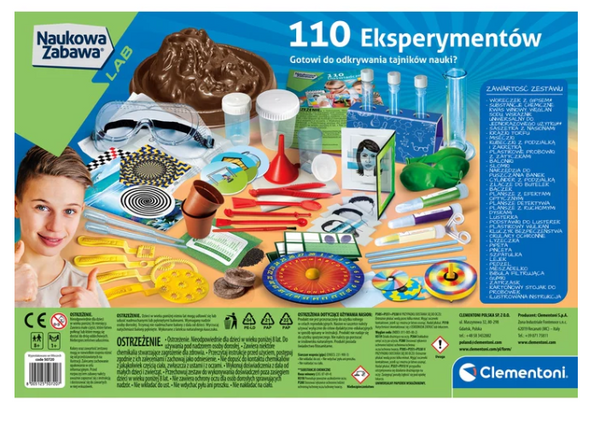 Science Fun 110 Experiments Polish Language Clementoni 50720