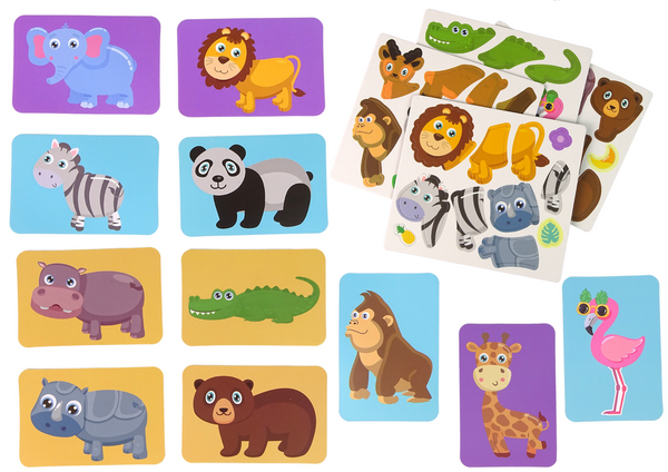 Magnetisches Puzzle Buch Tiere Puzzle Krokodil Affe