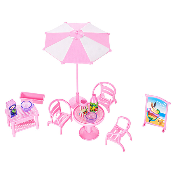 Ica Cream Car Camper Eisdiele für Puppen, faltbar, rosa