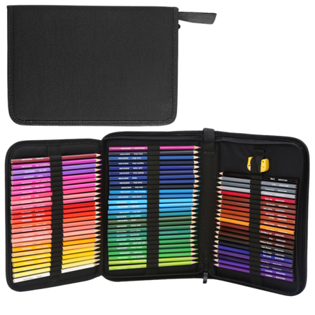 Zestaw Kredki  Do Rysowania Szkicowania Sześciokątne Piórnik Etui 72el