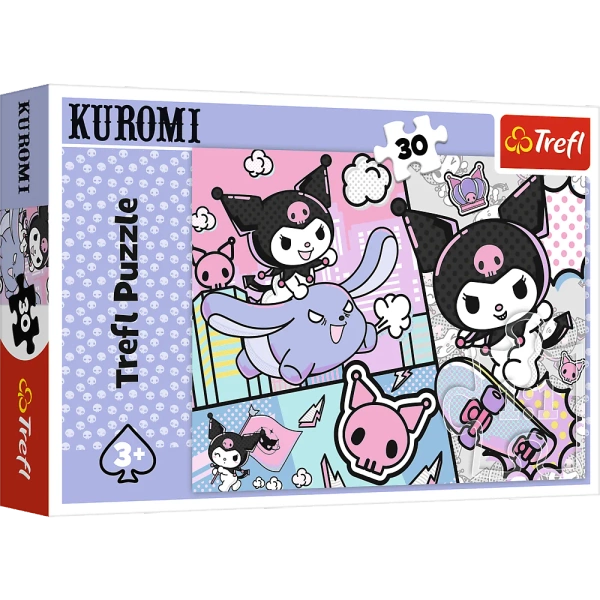 Puzzle - 30 - Zabawy z Kuromi - Hello Kitty - Trefl 18325