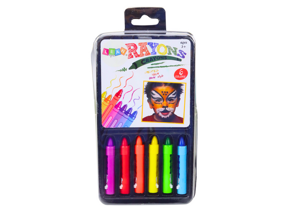 Set of 6 Colorful Face Painting Crayons