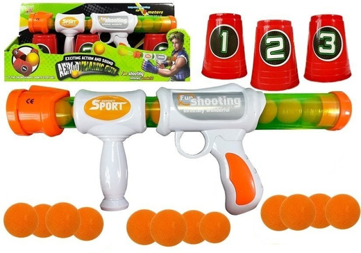 Soft Ball Gun Rifle Practice Your Aim Target Cups