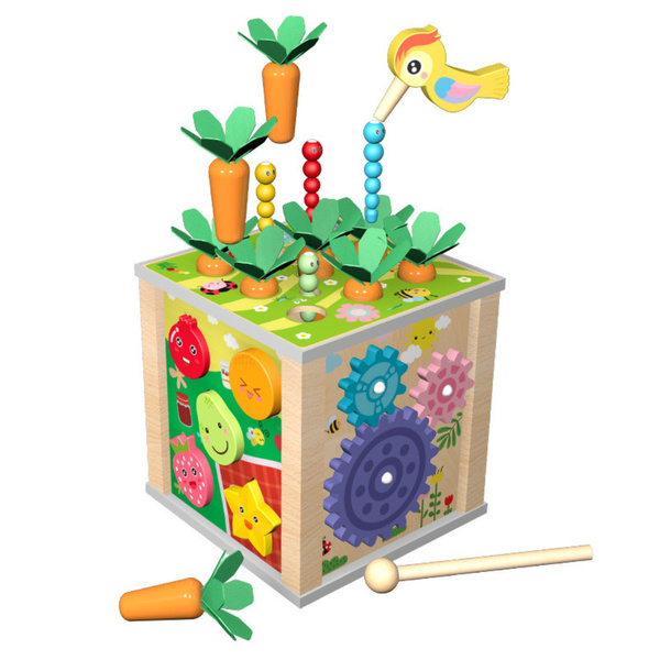 Holzwürfel pädagogische sensorische multifunktionale 6in1