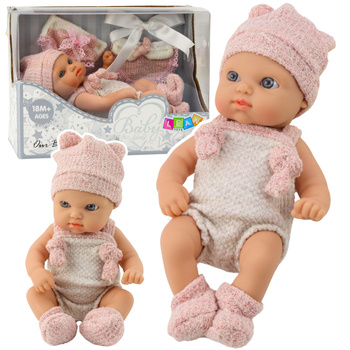 Baby Doll, Pink Outfit, Hat, Bib, 18 cm