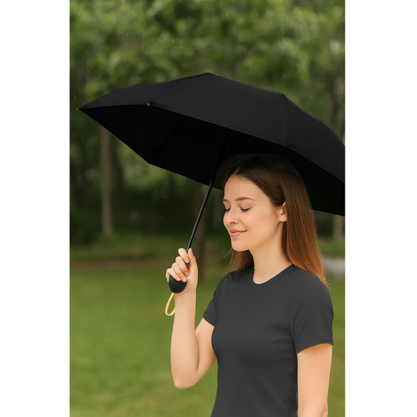Faltbarer Taschenschirm mit UV-Schutz UPF 50+ Schwarzes Etui 90 cm