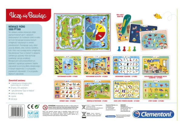 Sprechender Stift 1000 Fragen Ich lerne spielend Polnische Version Clementoni 50653