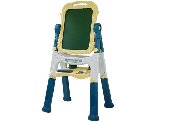 Doppelseitige Magnettafel in Blau mit Kreide