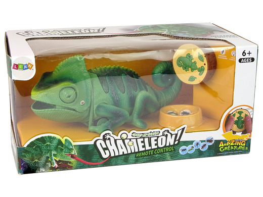 Remote Controlled Chameleon Green Light 28 cm