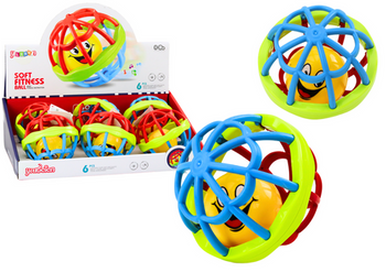 Sensory Ball Rattle Rubber Elastic Colorful