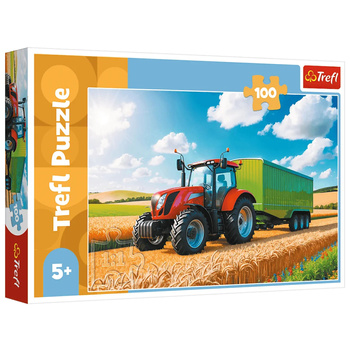 Puzzle 100 - Agricultural machinery - tractor with trailer Trefl 16494
