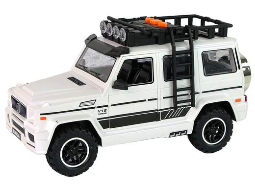 Battery-powered off-road car white