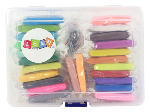 Zestaw Kreatywny Masa Plastyczna Modelina 24 Kolory Akcesoria