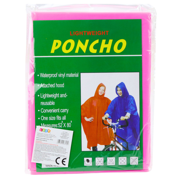 Reusable Raincoat Pink 132 x 203 cm